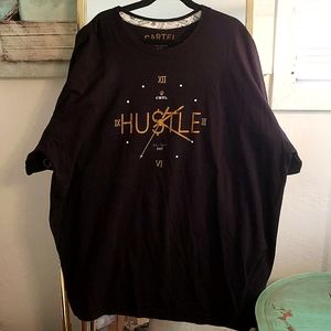 5X CARTEL HUSTLE ALL DAY dark black Tee Shirt